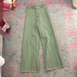 zara pants green size 0
